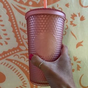 BRAND NEW WITH TAGS! STARBUCKS pink lemonade soft Touch studded tumbler - grande